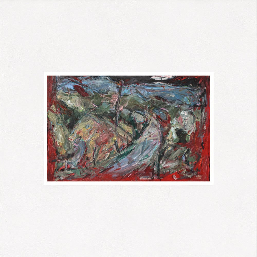 Red Field: Burk's Hollow Rolled Print