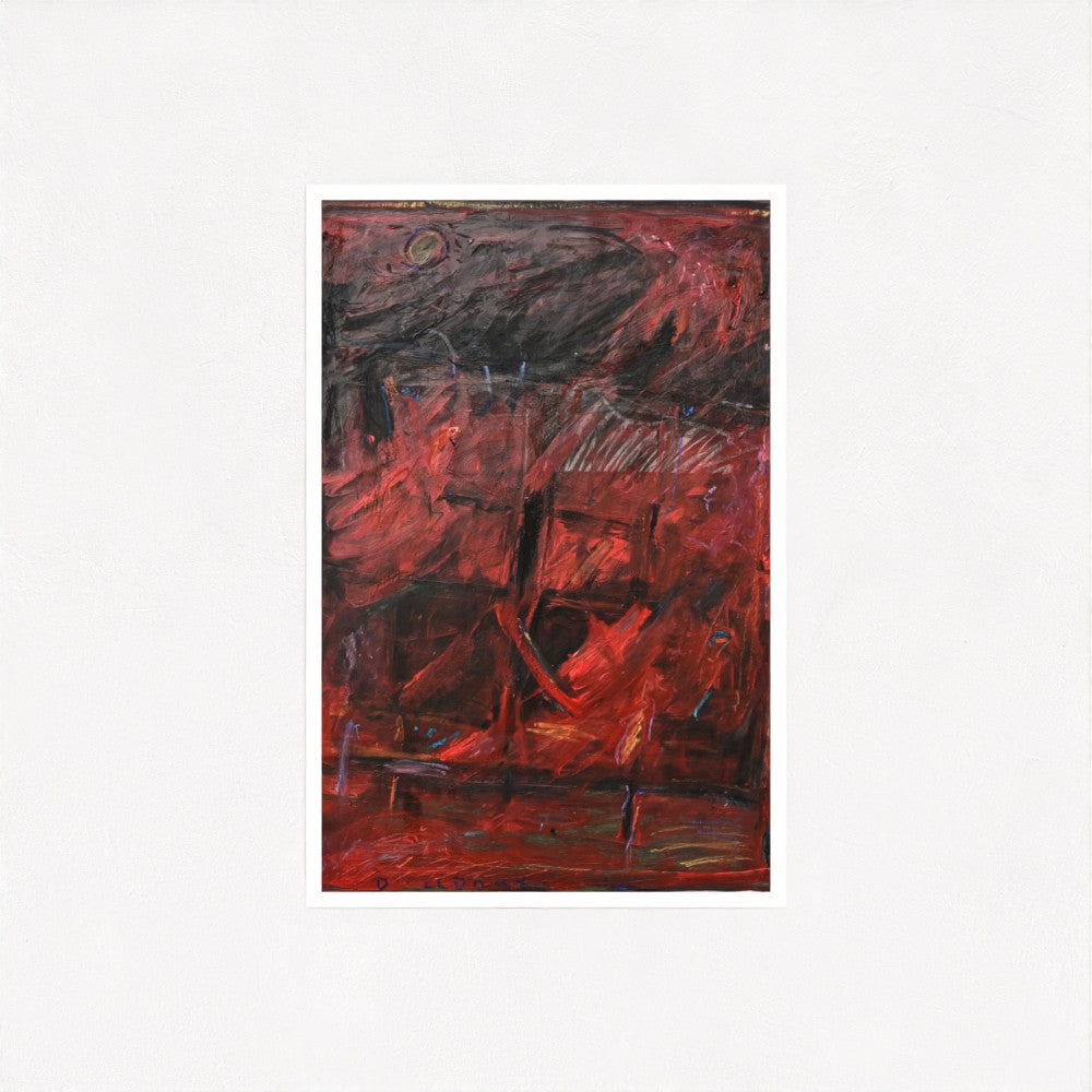 Red Ground Rolled Print